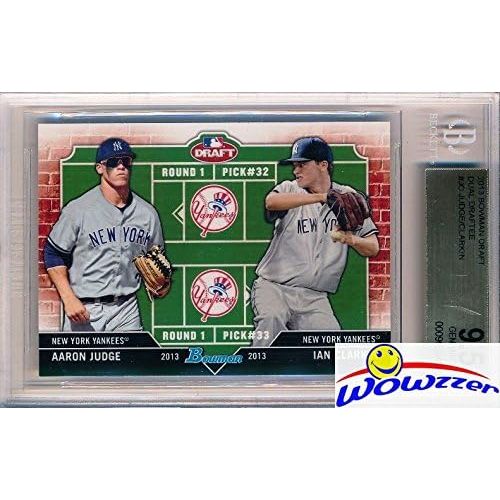  WOWZZer Aaron Judge 2013 Bowman Draft Pick #DD-JC Aaron Judge with Ian Clarkin Baseball ROOKIE Card Graded SUPER HIGH BGS 9.5 GEM MINT! Awesome SUPER HIGH GRADE RC of NY Yankees Young Supe