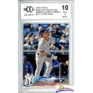 GLEYBER TORRES 2018 Topps #699B ROOKIE VARIATION Graded BECKETT 10 MINT! Awesome HIGH GRADE Rookie of New York Yankees Young Superstar Slugger! WOWZZER!
