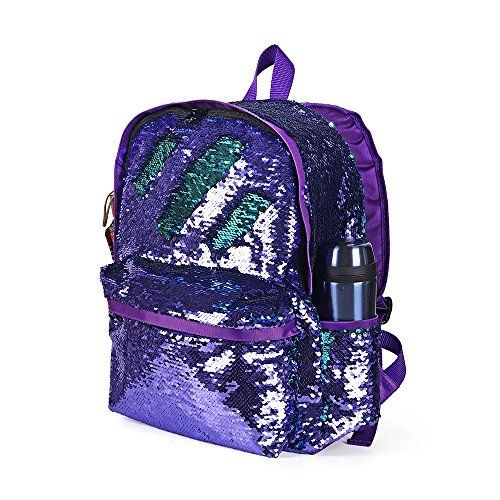  WOYYHO Magic Reversible Sequin Backpack,Sparkly Lightweight Back Pack for Girls and Boys, 17(H)12¼(L)4¾(W) …