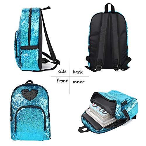  WOYYHO Magic Reversible Sequin Backpack,Sparkly Lightweight Back Pack for Girls and Boys, 17(H)12¼(L)4¾(W) …