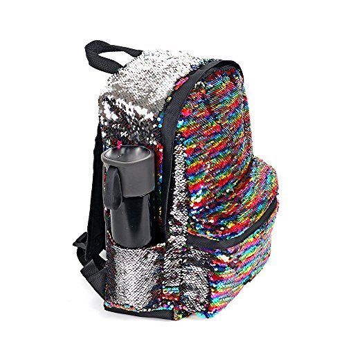  WOYYHO Magic Reversible Sequin Backpack,Sparkly Lightweight Back Pack for Girls and Boys, 17(H)12¼(L)4¾(W) …