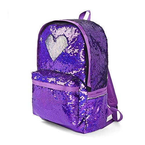  WOYYHO Magic Reversible Sequin Backpack,Sparkly Lightweight Back Pack for Girls and Boys, 17(H)12¼(L)4¾(W) …
