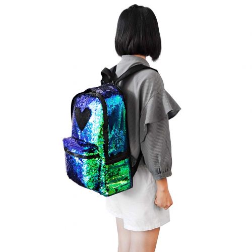  WOYYHO Magic Reversible Sequin Backpack,Sparkly Lightweight Back Pack for Girls and Boys, 17(H)12¼(L)4¾(W) …