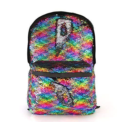  WOYYHO Magic Reversible Sequin Backpack,Sparkly Lightweight Back Pack for Girls and Boys, 17(H)12¼(L)4¾(W) …