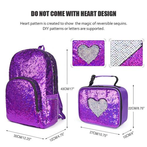  WOYYHO Magic Reversible Sequin Backpack,Sparkly Lightweight Back Pack for Girls and Boys, 17(H)12¼(L)4¾(W) …