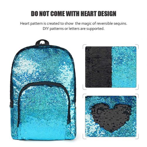  WOYYHO Magic Reversible Sequin Backpack,Sparkly Lightweight Back Pack for Girls and Boys, 17(H)12¼(L)4¾(W) …