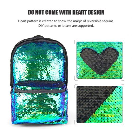  WOYYHO Magic Reversible Sequin Backpack,Sparkly Lightweight Back Pack for Girls and Boys, 17(H)12¼(L)4¾(W) …