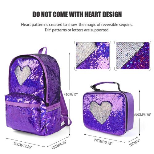  WOYYHO Magic Reversible Sequin Backpack,Sparkly Lightweight Back Pack for Girls and Boys, 17(H)12¼(L)4¾(W) …