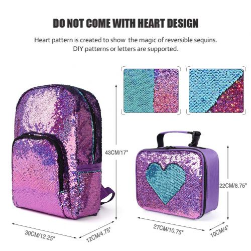  WOYYHO Magic Reversible Sequin Backpack,Sparkly Lightweight Back Pack for Girls and Boys, 17(H)12¼(L)4¾(W) …