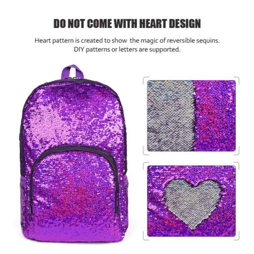  WOYYHO Magic Reversible Sequin Backpack,Sparkly Lightweight Back Pack for Girls and Boys, 17(H)12¼(L)4¾(W) …