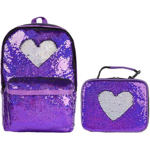  [아마존 핫딜]  [아마존핫딜]WOYYHO Magic Reversible Sequin Backpack,Sparkly Lightweight Back Pack for Girls and Boys, 17(H)12¼(L)4¾(W) …