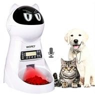 WOpet Pet Feeder,Automatic Cat Feeder Pet Food Dispenser Feeder Medium Large Cat Dog4 Meal, Voice Recorder Timer Programmable,Portion Control