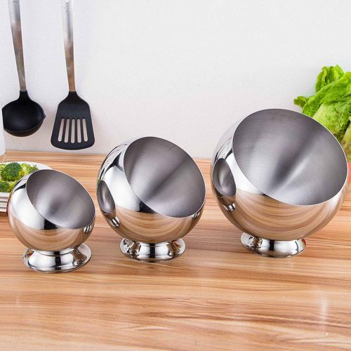  WPCBAA Stainless Steel Serving Bowls With Lid Sugar Salt Container Storage Bottle Kitchen Storage Jars Seasoning Candy Soy Sauce dish (Size : L)