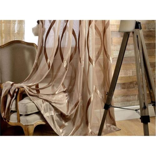  WPKIRA European Embroidered Floral Sheer Curtains Half Shading Screens Rod Pocket Sheer Curtains Bedroom Window Curtain Drapes Room Divider Tulle Sheer 1 Panel W75 x L96 inch