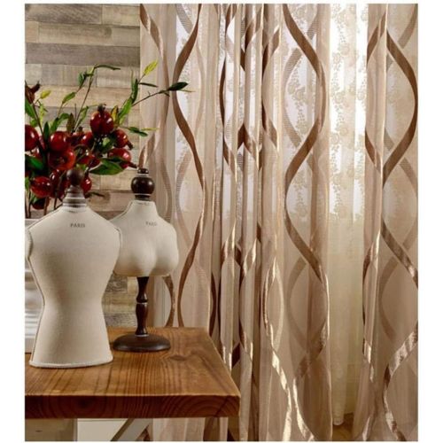  WPKIRA European Embroidered Floral Sheer Curtains Half Shading Screens Rod Pocket Sheer Curtains Bedroom Window Curtain Drapes Room Divider Tulle Sheer 1 Panel W75 x L96 inch