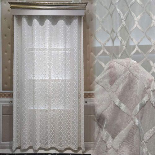  WPKIRA European Embroidered Floral Sheer Curtains Half Shading Screens Rod Pocket Sheer Curtains Bedroom Window Curtain Drapes Room Divider Tulle Sheer 1 Panel W75 x L96 inch