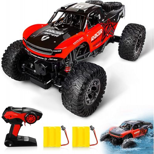  WQ RC Cars 1：12 Scale Remote Control Car,Super Load-Bearing 4WD Off Road Waterproof All Terrain Rc Truck with Two Rechargeable Batteries for Adults Kids