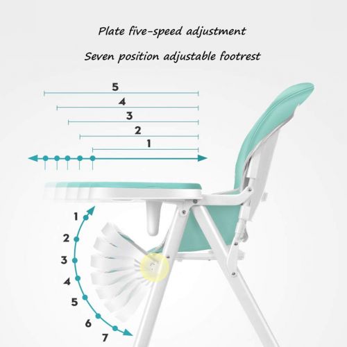  WQZB-Highchairs Portable High Chair and Travel Booster Seat | Safe 3-Point Harness Compact Lightweight for Feeding Babies | Mealtime Made Easy