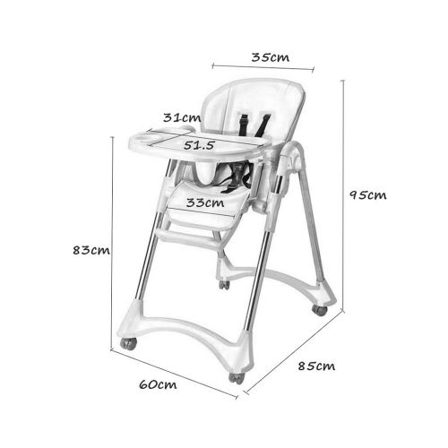  WQZZz-Highchairs Portable Foldable High Chair and Travel Booster Seat | Safe 5-Point Harness Compact Lightweight with Adjustable Straps for Feeding Babies and Toddlers