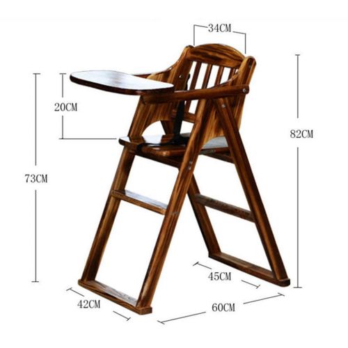  WQZZz-Highchairs Wooden Portable Foldable High Chair and Travel Booster Seat | Safe 5-Point Harness Compact Lightweight with Adjustable Straps for Feeding Babies and Toddlers