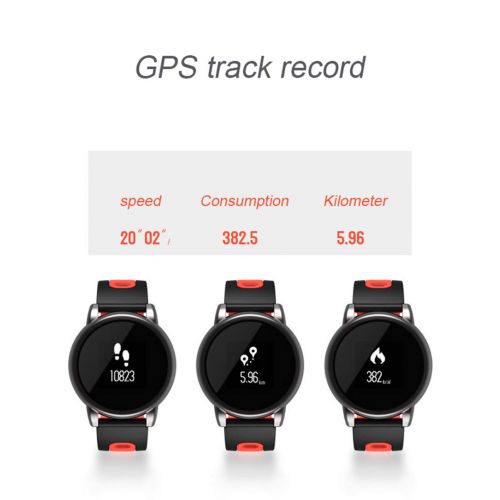  WRRAC-Monitore Fitness Tracker Smart Armband mit Herzfrequenz Schlaf Monitor Bluetooth Schrittzahler Uhr Wasserdichte Touchscreen Sport Armband mit Sport GPS fuer Frauen Manner