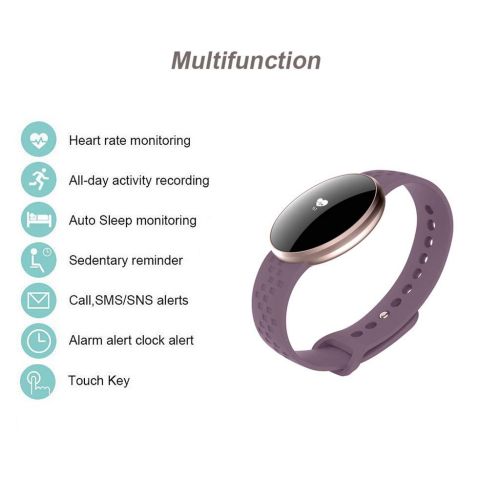  WRRAC-Monitors Sport Smart Bracelet Activity Trackers Fitness Calorie Step Counter with Heart Rate Monitor Sleep Monitor Pedometer Watch for Women for Android 4.4 or iOS 8.0 and Above