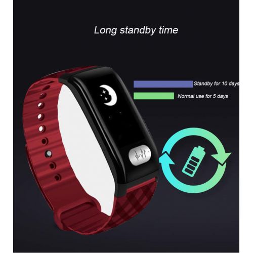  WRRAC-Monitors Waterproof Activity Trackers Sports Smart Bracelet Calorie Step Counter with Heart Rate Monitor Blood Pressure Pedometer Watch for Kids Men Women for Android or iOS