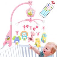 WSD&Co Baby Crib Mobile for Pack and Play, Crib Toys with Lights and Music,Carrier, Remote, arm, Projector for...