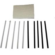 [아마존베스트]WSD 5 Black + 5 clear P-Tex PTex Rods p tex ski snowboard Base Repair with 1 buffing pad Non-abrasive (White)