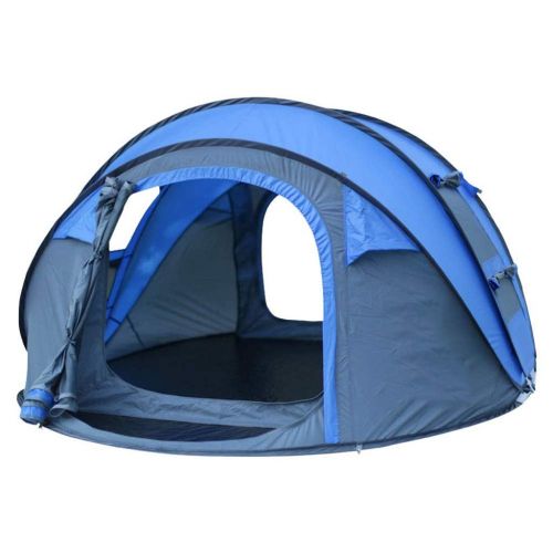  WSGYX Tents 3-4 Person/Man Instant Pop Up Easy Quick Setup, Ventilated [2 Door] [Mesh Window] Waterproof 4 Season Big Family Privacy Dome Tent Shelter for Backpacking Picnic Travel (Colo