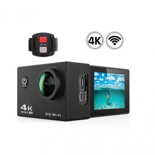  WSJ Underwater Sports Camera, WiFi Waterproof Camera, 173 Degree Wide Viewing Angle, 2 Inch LCD Screen, 2.4G Remote Control  20 Accessory Kits