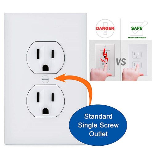  [아마존베스트]Baby Safety Electrical Outlet Cover - WSL Self-Closing Outlet Covers Babyproofing Covers for Baby, Toddler and Children Safety BPA-Free (24Pack)