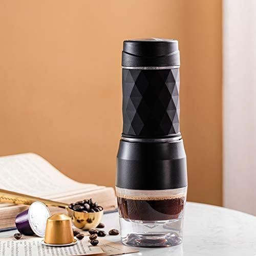  WSSBK Mini Hand Pressure Portable Capsules Coffee Machine Cooking Cup Manual Italian Espresso Maker Extraction Pot (Color : White)