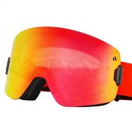 WSSBK Ski Goggles Double Layers Anti-Fog Ski Mask Glasses Skiing Men Women Snow Snowboard Goggles (Color : Red, Size : One Size)
