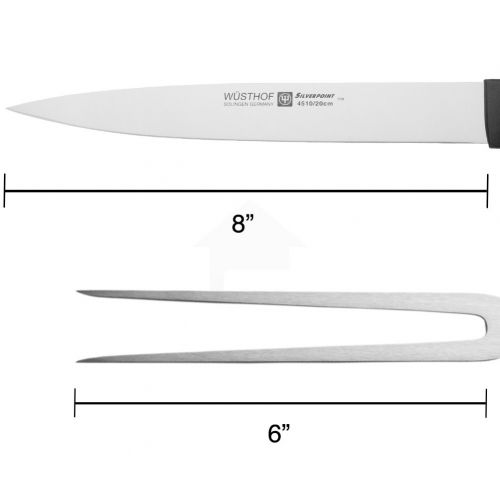  WSTHOF Tranchierbesteck, Edelstahl, schwarz, 30.5 x 12.7 x 5.1 cm, 2-Einheiten