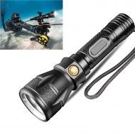 WSXX Dive Torch, Scuba Diving Flashlight, Diving Underwater 50M, Outdoor Glare L2 Waterproof Flashlight, LED Flashlight
