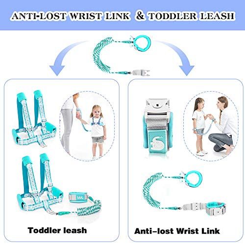  [아마존베스트]WSZCML Toddler Harness Walking Leash- Child Anti Lost Wrist Link - Child Safety Harness - Upgrade with Reflective Tape Liner（6.5ft）- for 1-12 Years Boys and Girls to Disneyland, Zoo or Ma