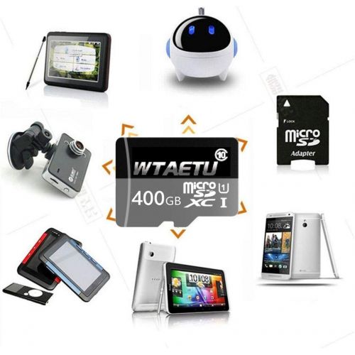  WTAETU 400GB Micro SD SDXC High Speed Class 10 Transfer Speeds Action Cameras, Phones, Tablets PCs