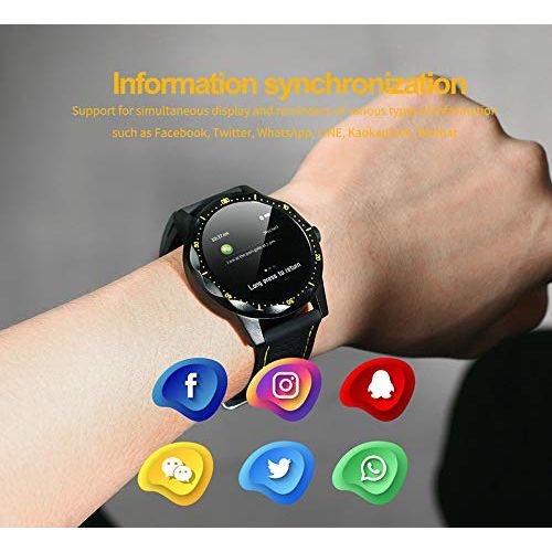  WTGJZN Sky 1 Smart Watch Men IP68 Waterproof Activity Tracker Fitness Tracker Smartwatch Clock Brim for Android iPhone iOS Phone