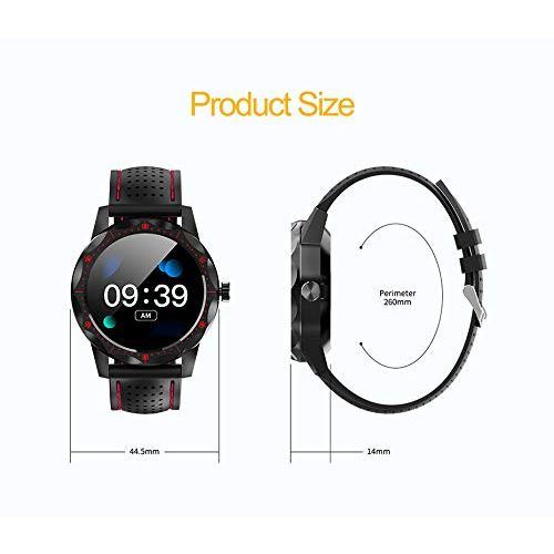  WTGJZN Sky 1 Smart Watch Men IP68 Waterproof Activity Tracker Fitness Tracker Smartwatch Clock Brim for Android iPhone iOS Phone