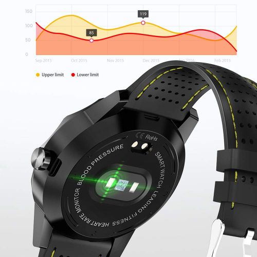 WTGJZN Sky 1 Smart Watch Men IP68 Waterproof Activity Tracker Fitness Tracker Smartwatch Clock Brim for Android iPhone iOS Phone