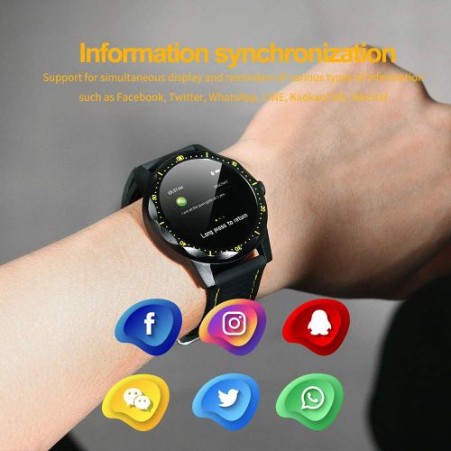  WTGJZN Sky 1 Smart Watch Men IP68 Waterproof Activity Tracker Fitness Tracker Smartwatch Clock Brim for Android iPhone iOS Phone