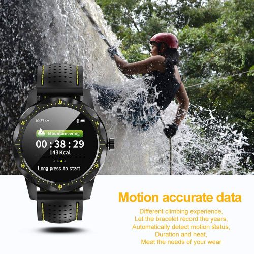  WTGJZN Sky 1 Smart Watch Men IP68 Waterproof Activity Tracker Fitness Tracker Smartwatch Clock Brim for Android iPhone iOS Phone