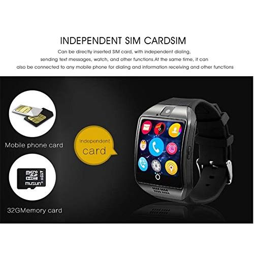  WTGJZN Q18 Passometer Smart Watch with Touch Screen Camera Support TF Card Bluetooth smartwatch for Android iOS Phone