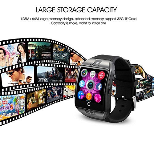  WTGJZN Q18 Passometer Smart Watch with Touch Screen Camera Support TF Card Bluetooth smartwatch for Android iOS Phone