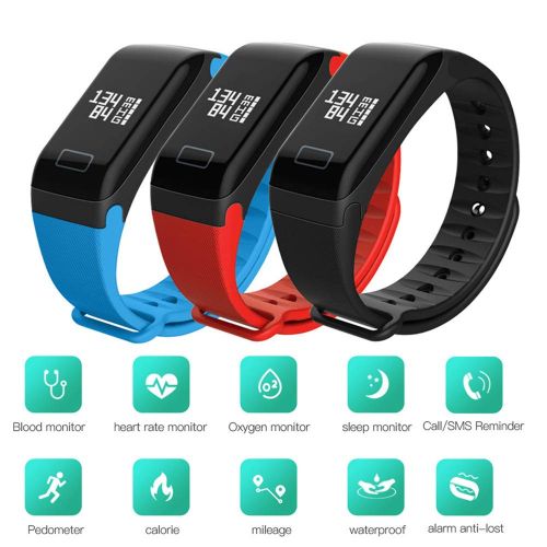  WTGJZN Waterproof Smart Watch Bluetooth Wristband Passometer Sport Tracking Blood Oxygen smartwatch Fitness Tracker ewearable Devices