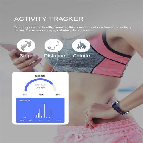  WTGJZN P3 High Blood Pressure Heart Rate Monitor Smart Band PPG+ECG Smart Fitness Bracelet Pedometer Watch Intelligent GPS Trajectory