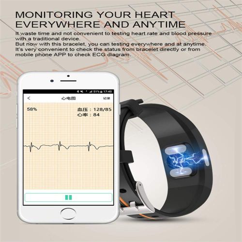  WTGJZN P3 High Blood Pressure Heart Rate Monitor Smart Band PPG+ECG Smart Fitness Bracelet Pedometer Watch Intelligent GPS Trajectory
