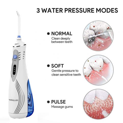  WTTHCC Water Flosser Oral Irrigator Portable USB Rechargable 3-Mode Water Flossing Power Floss...