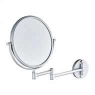 WUDHAO Vanity Mirror,Makeup Mirror Bathroom Rotating 8 Inch Telescopic Mirror Makeup Mirror Folding Beauty Mirror Double Sided 3 Times Magnification Wall Hanging Mirror Bathroom Magnifyin